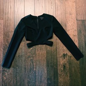 TOP SHOP Black Dressy Top